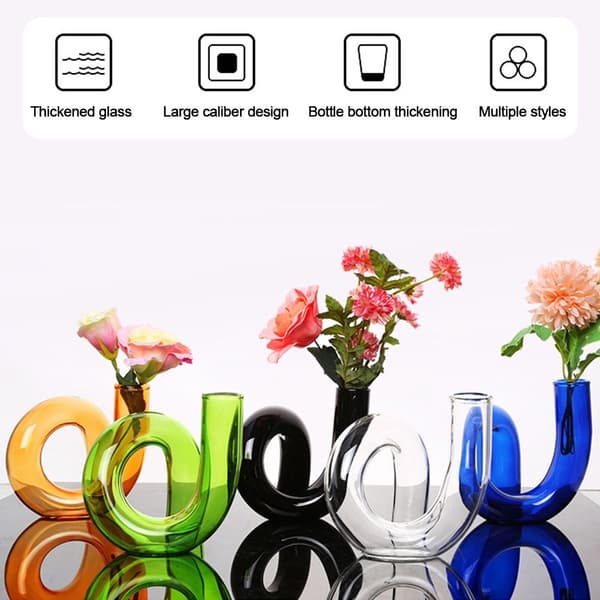 Glasvase Klar Blomstervase SORT black