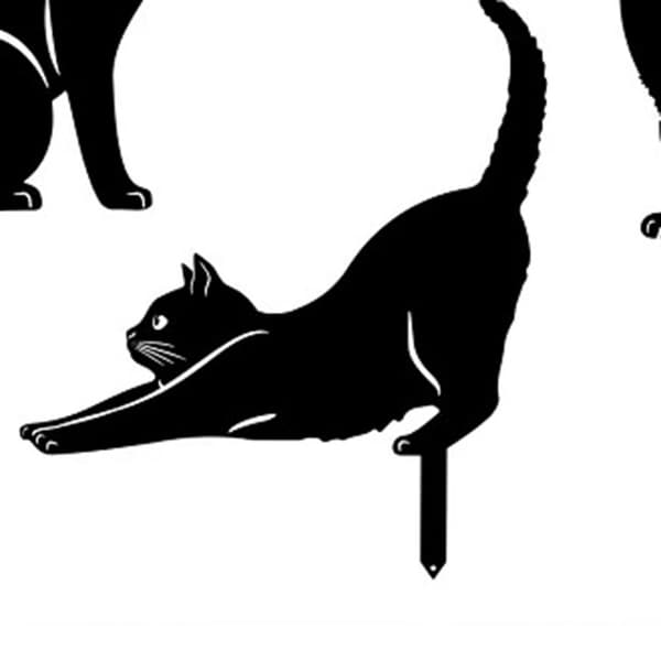 Katt Metallstatuer Hagepynt D D D