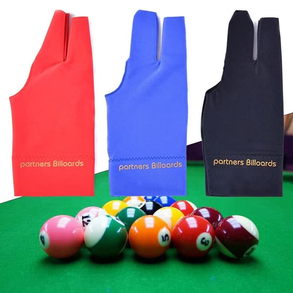 3 Stk Billardhandske Three Finger Handske BLÅ BLÅ blue