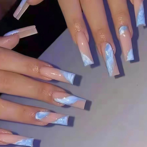 Long Water Pipe Fake Nails Tekokynnet W2 W2 W2