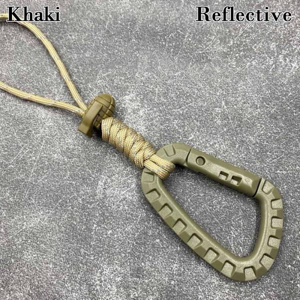 Fastgør quickdraw sjækle karabinhage Clip KHAKI REFLECTIVE Khaki Reflective-Reflective