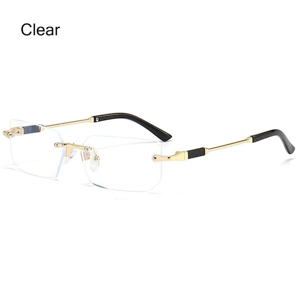 Reunattomat suorakaiteen aurinkolasit Kehyksettomat aurinkolasit CLEAR CLEAR Clear