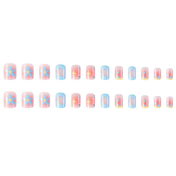 Fake Nails Middels Lengde Firkantet Hode