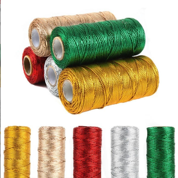 Färgad Twine Gold Twine Gold Garn