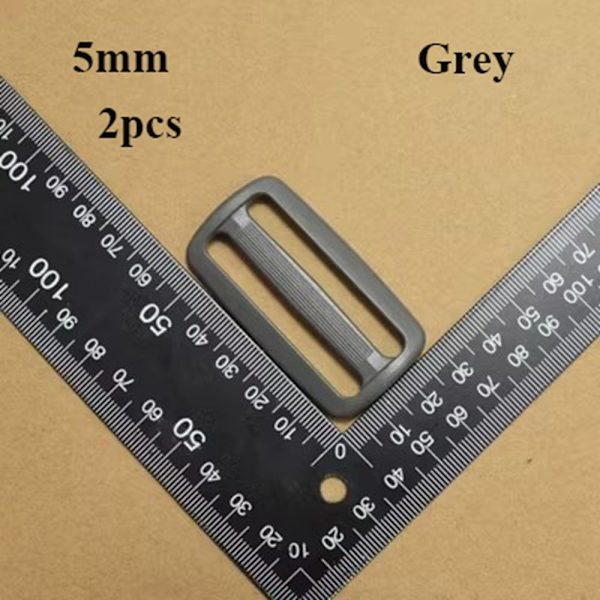 2st Tri Glide Slider Ladder Lock Spännen GRÅ 5,0MM Grey 5.0mm