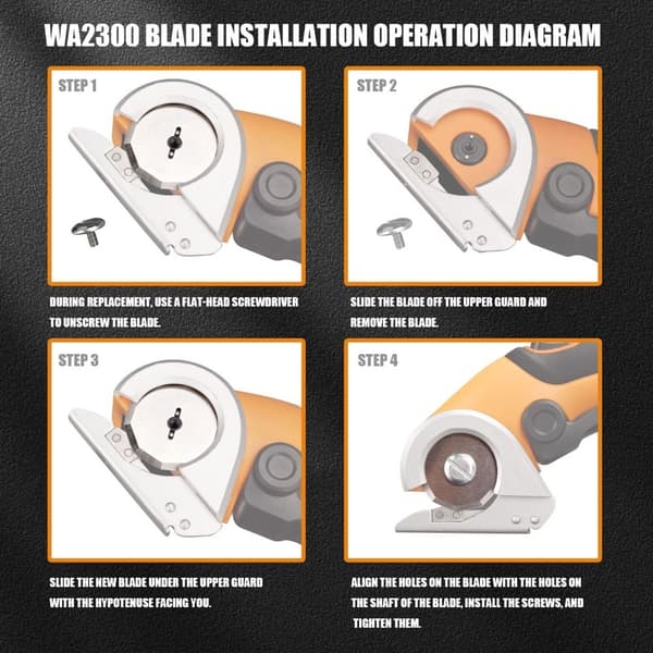 Erstatningsblader kompatible med Worx ZipSnip Cordless