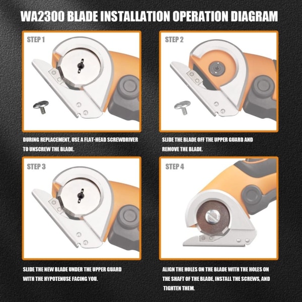 Udskiftningsblade kompatible med Worx ZipSnip Cordless