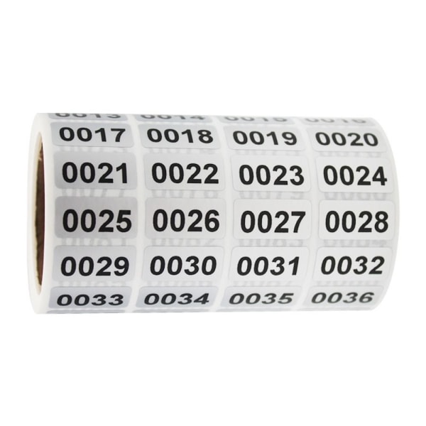 Nummerklistermærker Inventory Stickers Aktivmærker