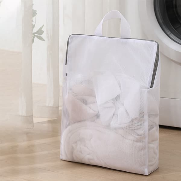 4 st Tvättväskor med dragkedja White 4Pcs-4Pcs