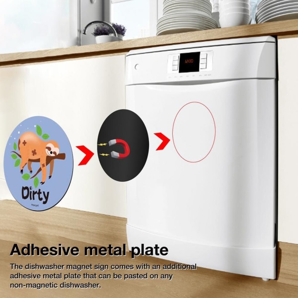 Køleskabsmagneter Magnetisk mærkat til opvaskemaskine 2 2