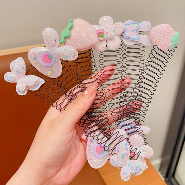 3 kpl Invisible Broken Hair Comb Flower -hiusklipsi 4 4 4