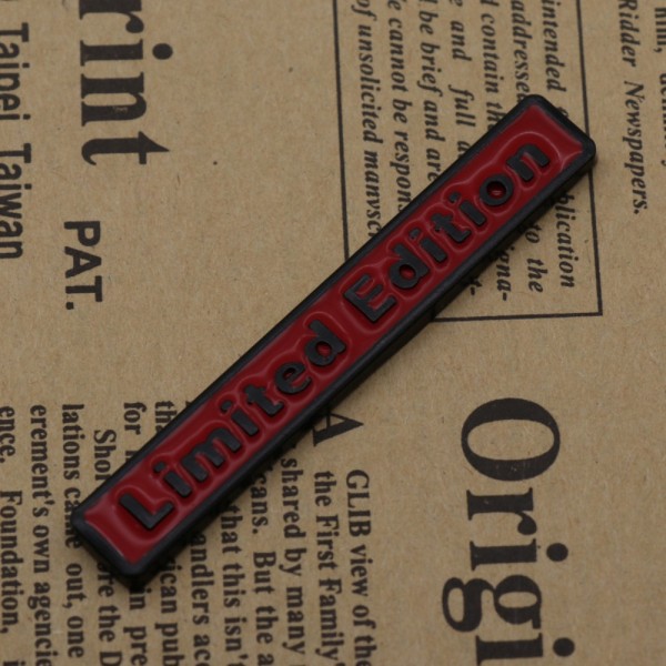 Car Limited Edition Tarra Limited Edition Metal Badge MUSTA Black Red