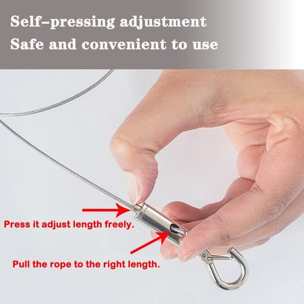 2 stk Billedhængende Wire Mirror Frame Kit Wire Rope