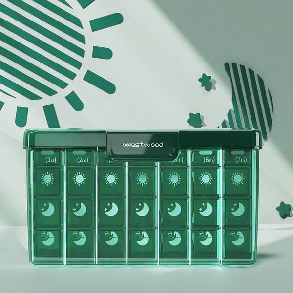 Pill Box Medicin Container Box GRÖN Green