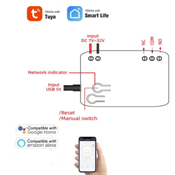 WiFi-kytkin WiFi-moottori AC85-256V AC85-256V AC85-256V