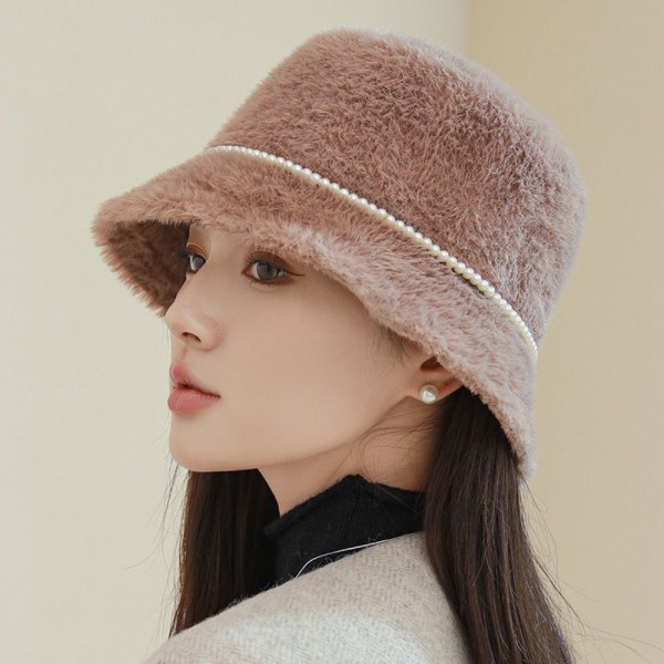 Plysch Buket Hatt Fisherman Hat CAMEL camel