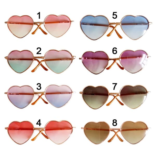 Cute Heart Frame Plush Doll Eyeglasses 5 5 5