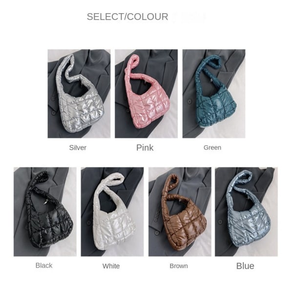 Skuldertaske Puff Bag MØRKEBRUN dark brown