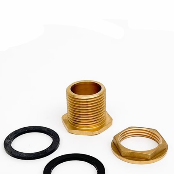 2 stk Messing vanntankkobling Vanntank dreneringsadapter 1/2 1/2 Inch