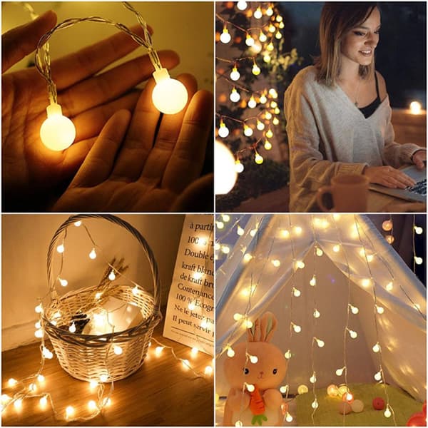 Kulelys String Led Lys VARM HVIT VARM HVIT Warm White