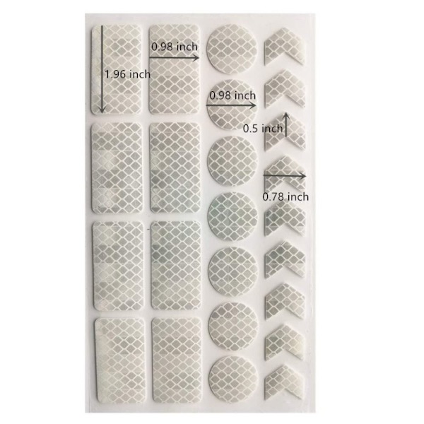 42PCS Polkupyörän Heijastava Tarra Varoitustarrat KELTAINEN Yellow