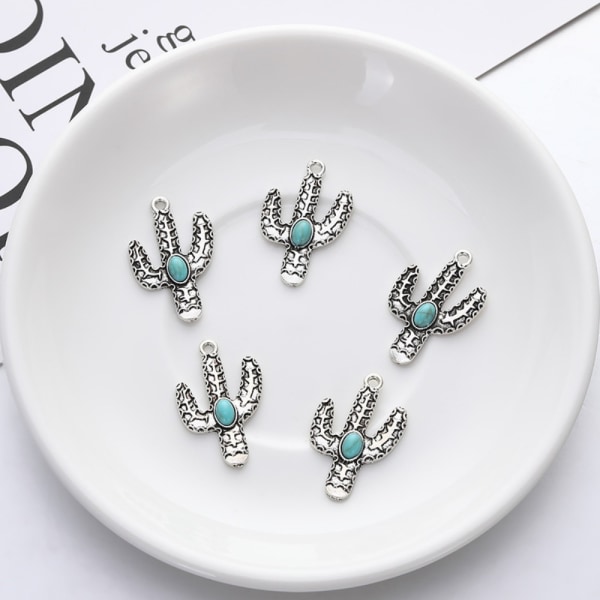 30 kpl Cactus Charm Riipus turkoosi Helmet Dangle Charm Riipus