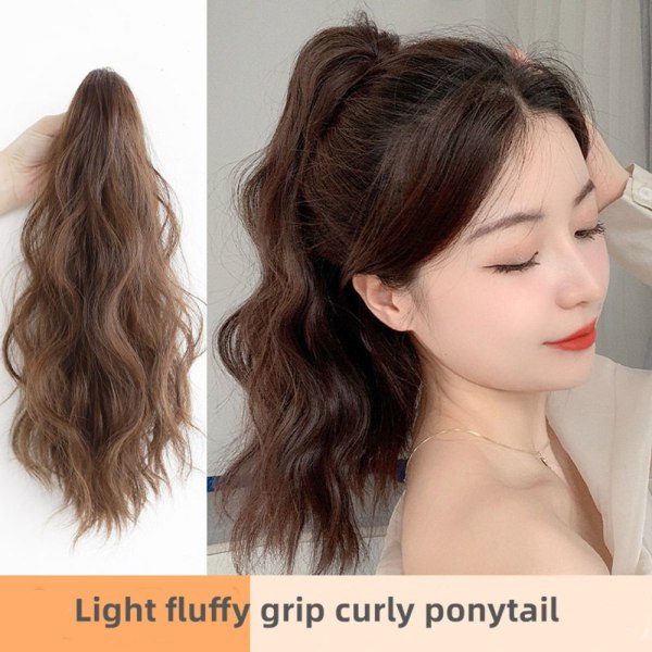 Långt hår Peruk Claw Clip LJUSBRUNT GRIP-STIL GRIP-STIL light brown grip style-grip style
