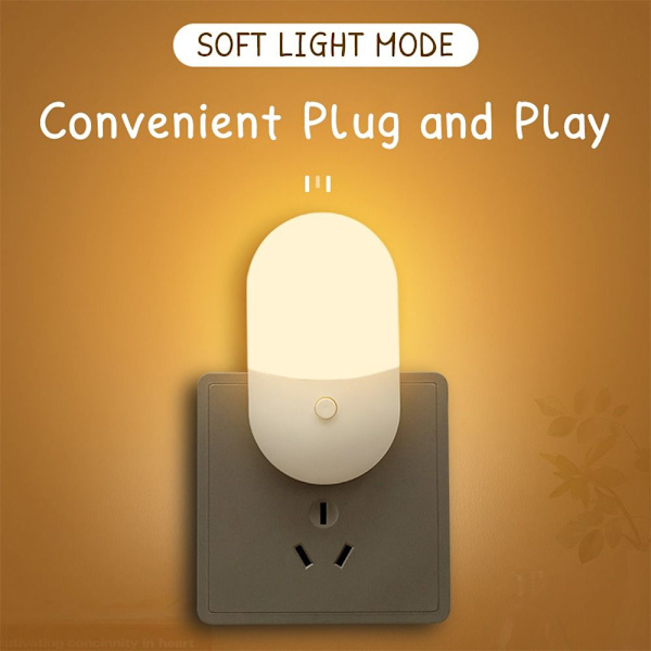 Led Night Light Plug In Energisparande VIT EU EU white EU-EU
