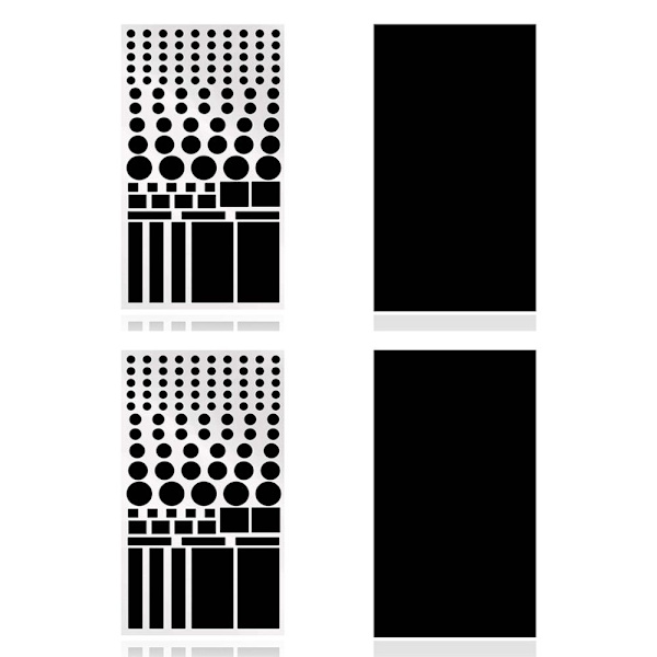 4 STK Auto-klistermærker Blackout-klistermærker 4 STK(HALV SHADING) D(HALV 4PCSD(half shading)