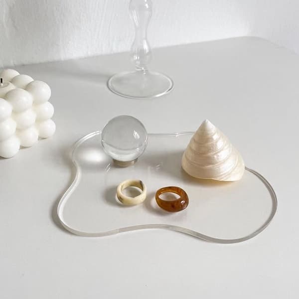 2stk Uregelmæssige Coasters Kopmåtter KLAR Clear