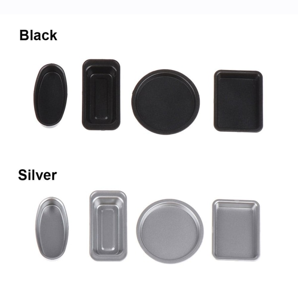 4STK Dukkehus Bageplade Miniature køkkenlegetøj SORT SORT black