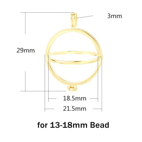 Stone Bead Cage Holder Pendant Stone Holder Pendant GULD STYLE Gold Style 4-Style 4