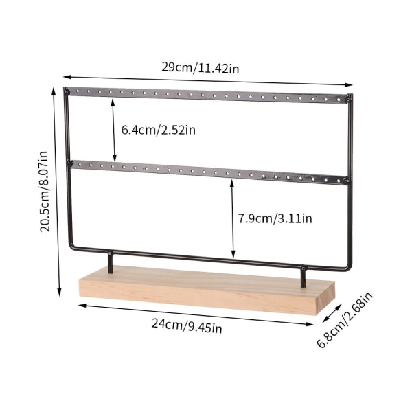 Örhänge Hängande Display Rack Smycken Organizer VIT white