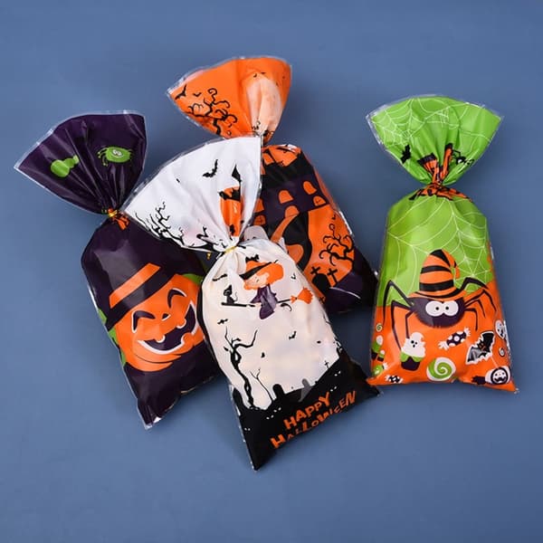 50 st Halloween godispåsar presentpåse A A A