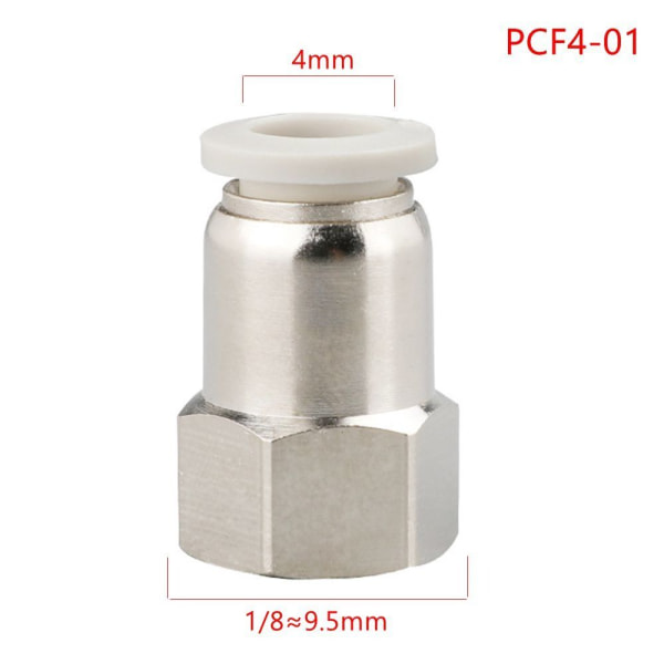 Pneumatiska kopplingar Luftkompressorslang Snabbkoppling PCF4-02 PCF4-02