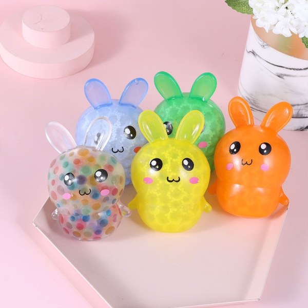 Pääsiäiskori stuffers Bunny Stress Balls Relief Fidget Lelu Random Color