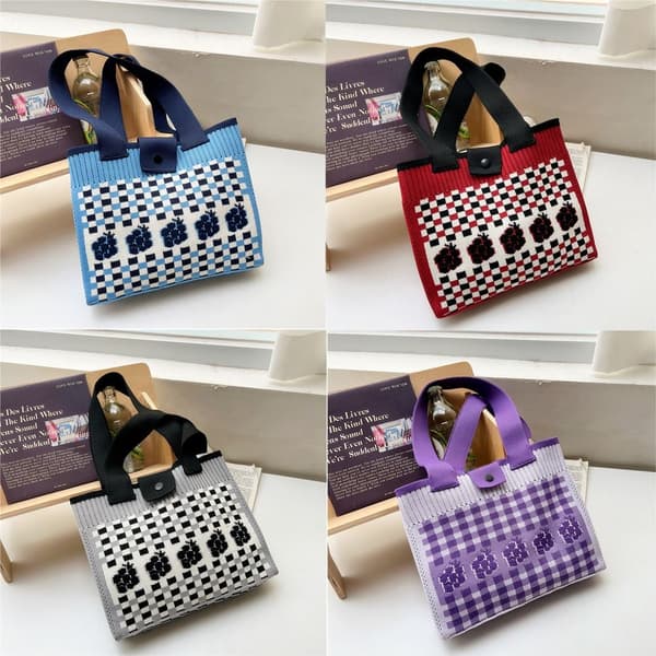 Knitting Bag Kangaskassi GREY grey