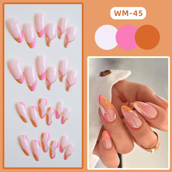 Almond Fake Nails tekokynnet 2 2 2