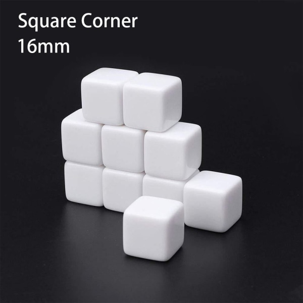 10 stk/sett DND terning polyedrisk terning FIRKANT HJØRNE-16MM FIRKANT square corner-16mm