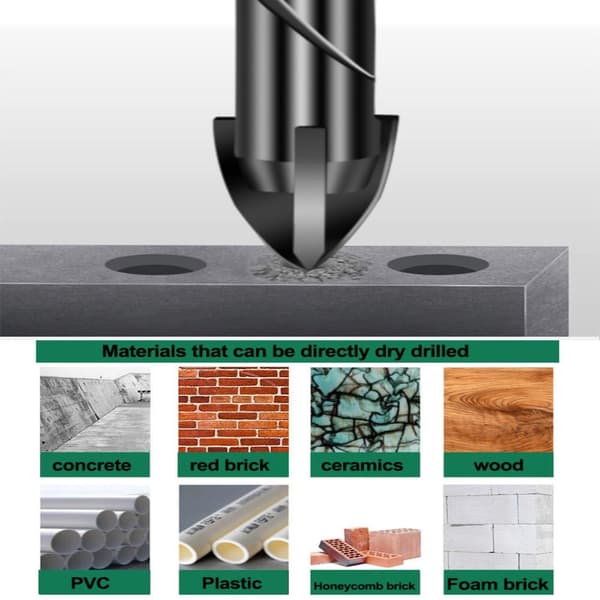4ST Kakelborrspets Set Keramisk Twist Drill Bits Glas Punch
