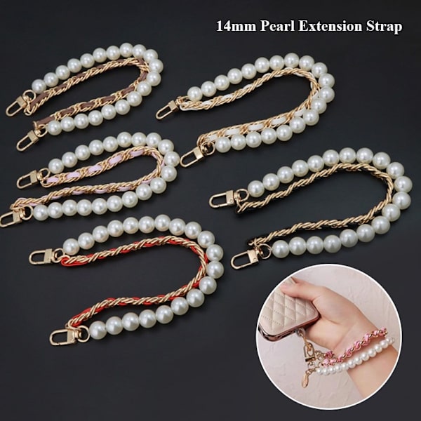Pearl Strap Laukut Käsilaukun Kahvat PUNAINEN Red