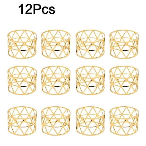Lautasliinasolki Lautasliinasormus GOLD 12KPL 12KPL Gold 12Pcs-12Pcs