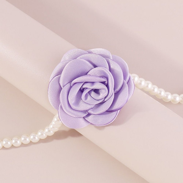 Korut Kaulakoru Rose Choker VALKOINEN white