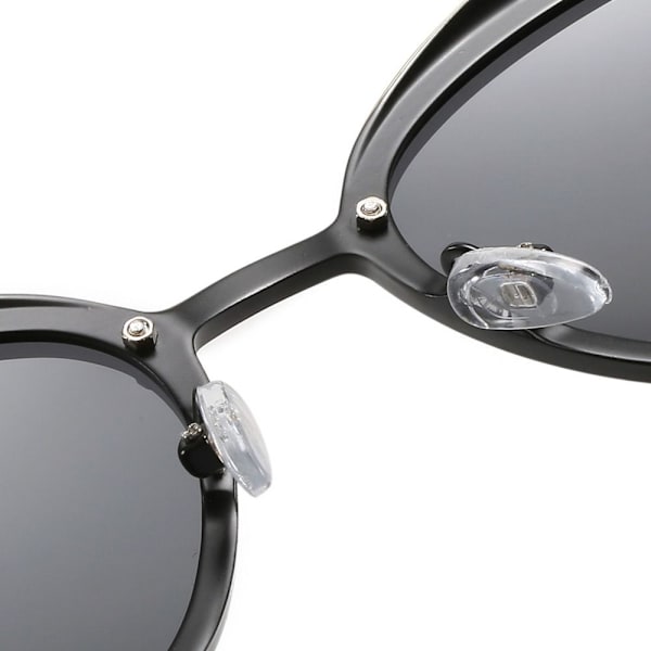Överdimensionerade solglasögon Cateye solglasögon SPEGLADE SILVER Mirrored Silver