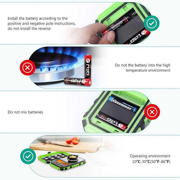 Digital vekt Elektronisk vekt 0,001G 50G-GRØNN 0,001G 50G-GRØNN 0.001g 50g-Green