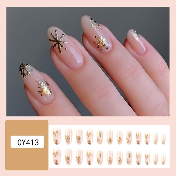 Christmas Almond Fake Nails False Nail 1 1 1