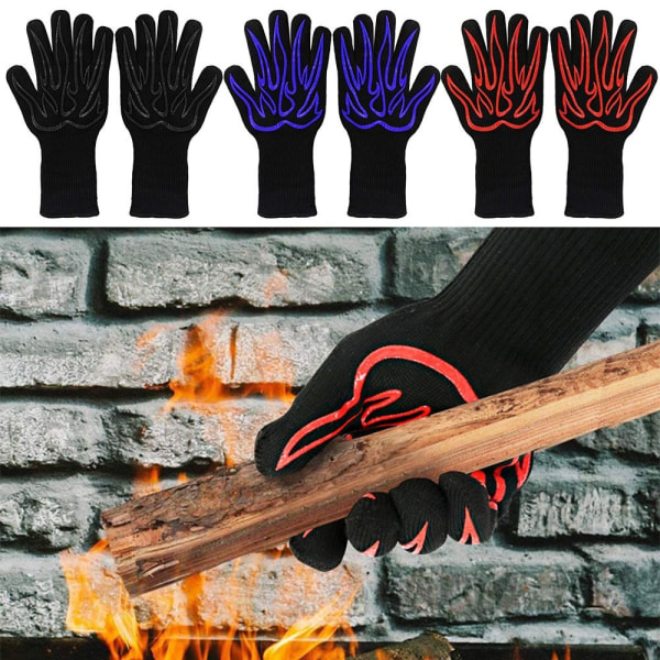 fedt nok fordel bekæmpe BBQ Handsker Varmeisolerende Handske SORT black 5a27 | black | Fyndiq