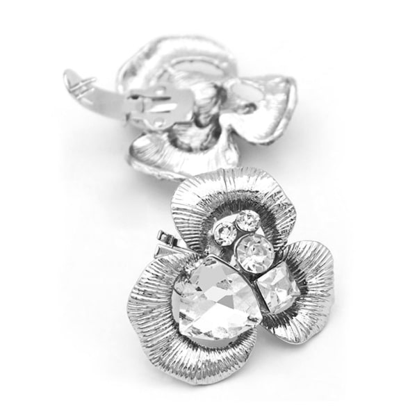 Rhinestone Shoe Clip Shiny Dekorativ Clip SØLV Silver