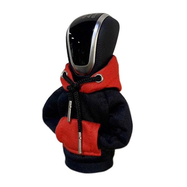 Hoodie Bil Gear Shift Cover Knop Hoodie Sweatshirt RÖD&SVART RED&BLACK