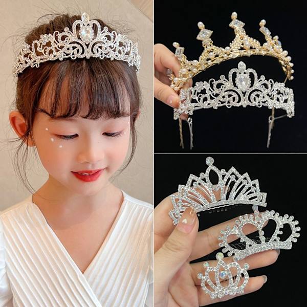 Princess Crown Tiaras Pandebånd STYLE 1 STYLE 1 Style 1